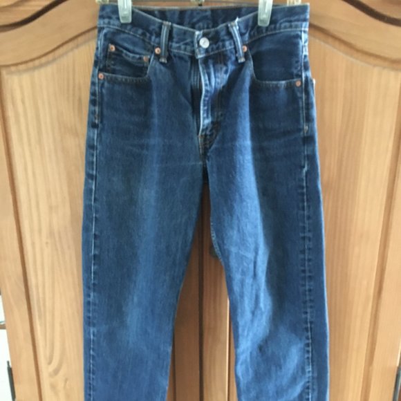 EUC LEVI 550 30 X 32 BLUE DENIM JEANS ZIP FRONT - Picture 7 of 12